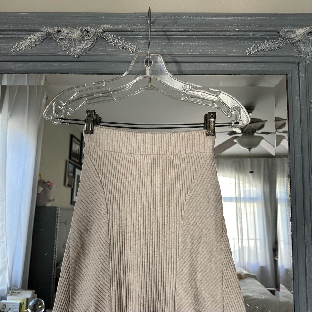 NWT RAG & BONE echo rib midi skirt in ivory XXS - Picture 8 of 9